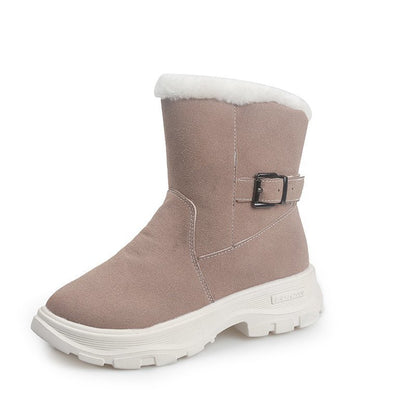 Suede platform snow boots